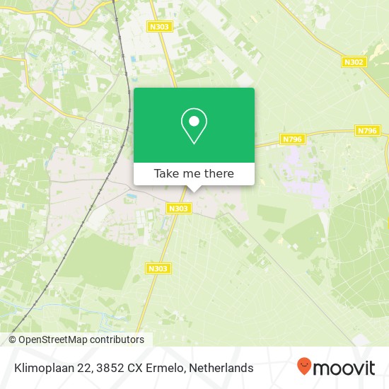 Klimoplaan 22, 3852 CX Ermelo Karte