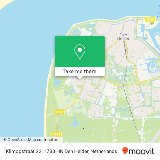 Klimopstraat 22, 1783 HN Den Helder map