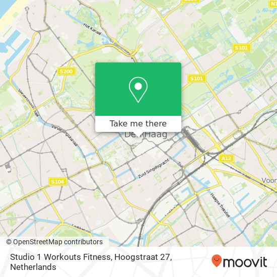 Studio 1 Workouts Fitness, Hoogstraat 27 map