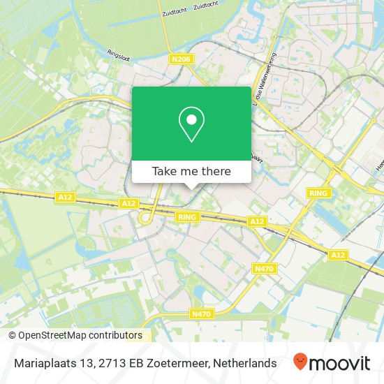 Mariaplaats 13, 2713 EB Zoetermeer map