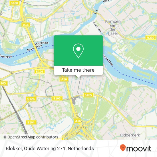 Blokker, Oude Watering 271 Karte