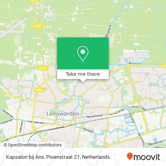 Kapsalon bij Ans, Pioenstraat 21 map