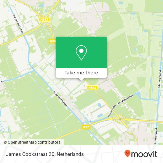 James Cookstraat 20 map