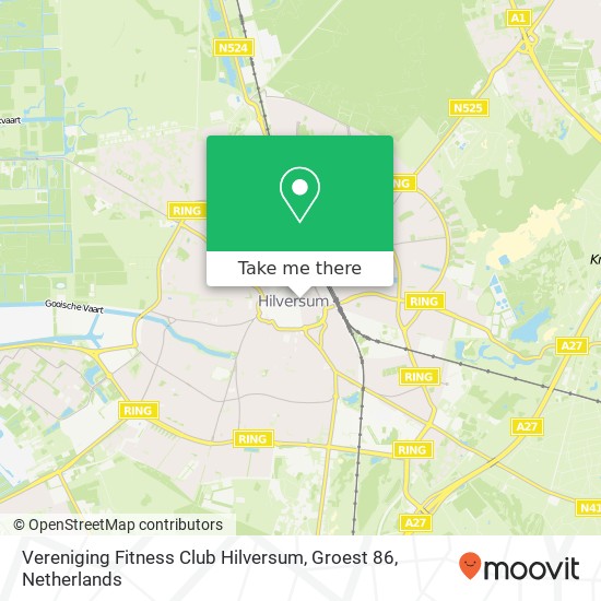 Vereniging Fitness Club Hilversum, Groest 86 map