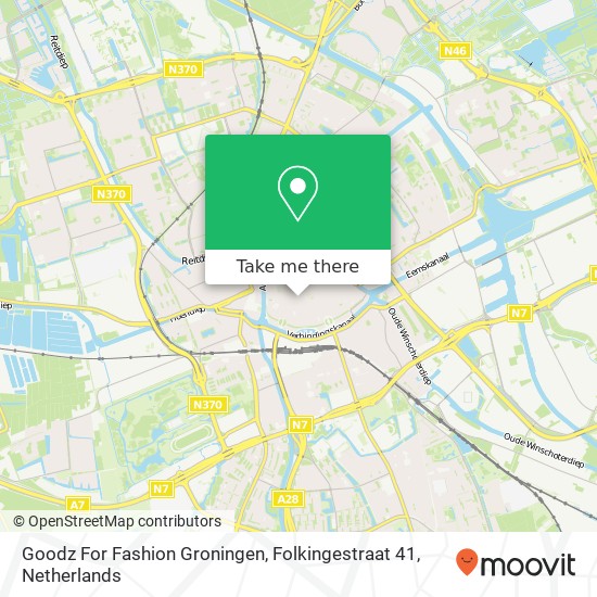 Goodz For Fashion Groningen, Folkingestraat 41 Karte