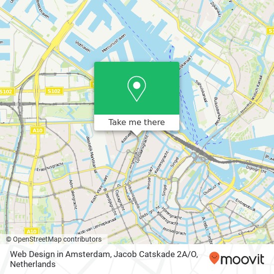 Web Design in Amsterdam, Jacob Catskade 2A / O map