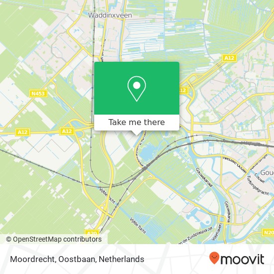 Moordrecht, Oostbaan map