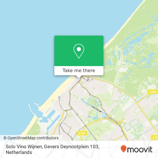 Solo Vino Wijnen, Gevers Deynootplein 103 map