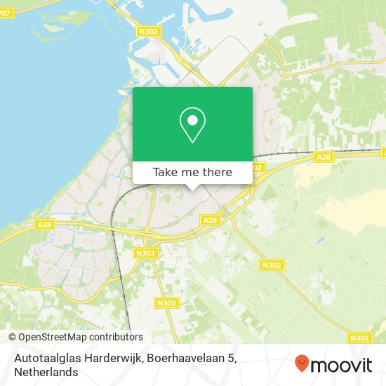 Autotaalglas Harderwijk, Boerhaavelaan 5 map