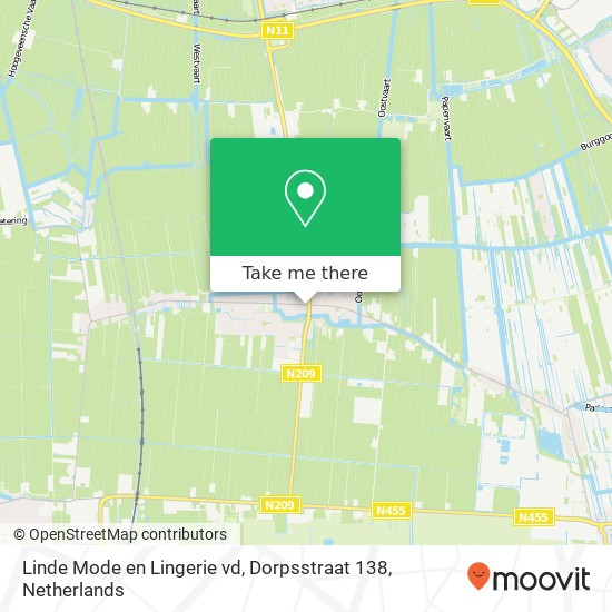 Linde Mode en Lingerie vd, Dorpsstraat 138 map