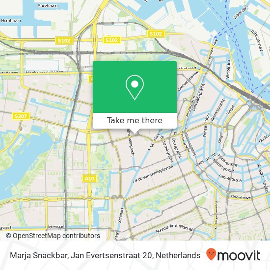 Marja Snackbar, Jan Evertsenstraat 20 map