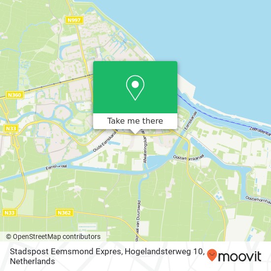 Stadspost Eemsmond Expres, Hogelandsterweg 10 map