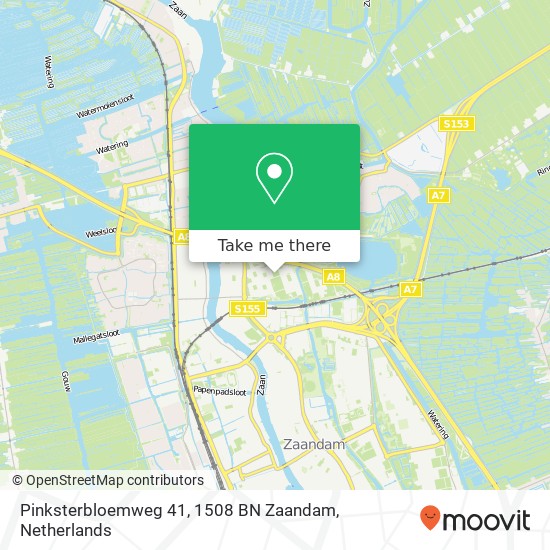 Pinksterbloemweg 41, 1508 BN Zaandam Karte