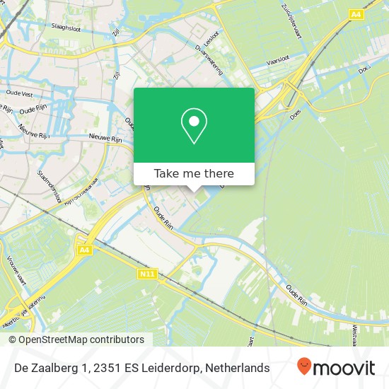 De Zaalberg 1, 2351 ES Leiderdorp map