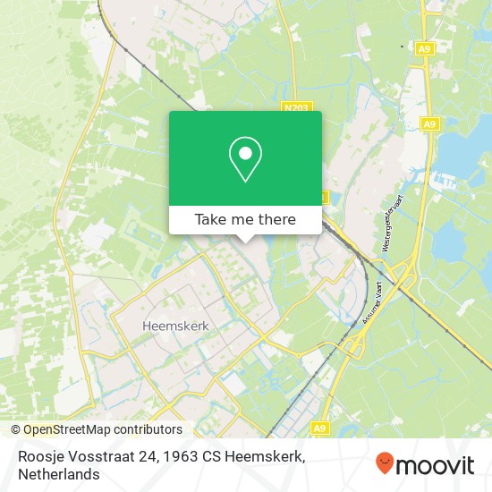 Roosje Vosstraat 24, 1963 CS Heemskerk map