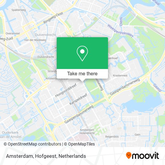 Amsterdam, Hofgeest Karte
