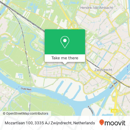 Mozartlaan 100, 3335 AJ Zwijndrecht map