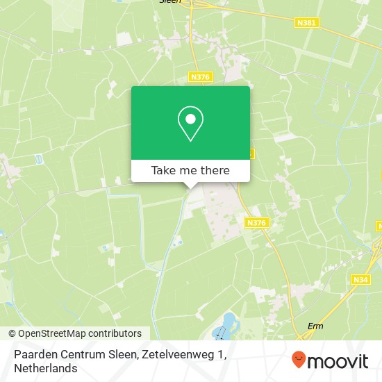 Paarden Centrum Sleen, Zetelveenweg 1 map