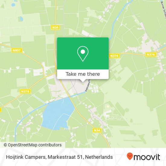 Hoijtink Campers, Markestraat 51 map