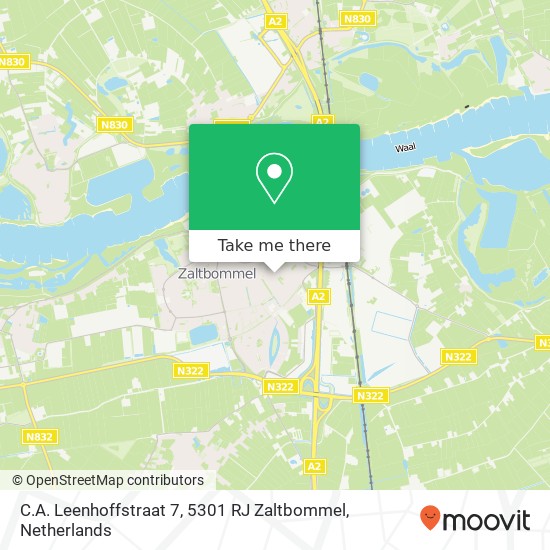 C.A. Leenhoffstraat 7, 5301 RJ Zaltbommel map