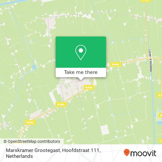 Marskramer Grootegast, Hoofdstraat 111 Karte