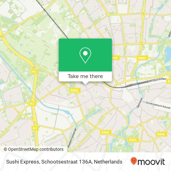 Sushi Express, Schootsestraat 136A map