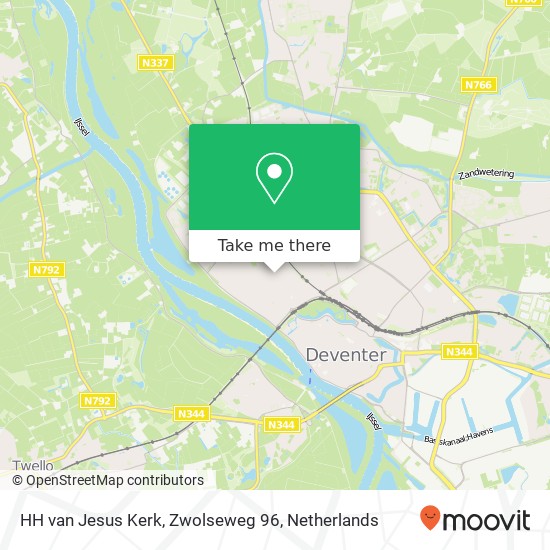 HH van Jesus Kerk, Zwolseweg 96 map