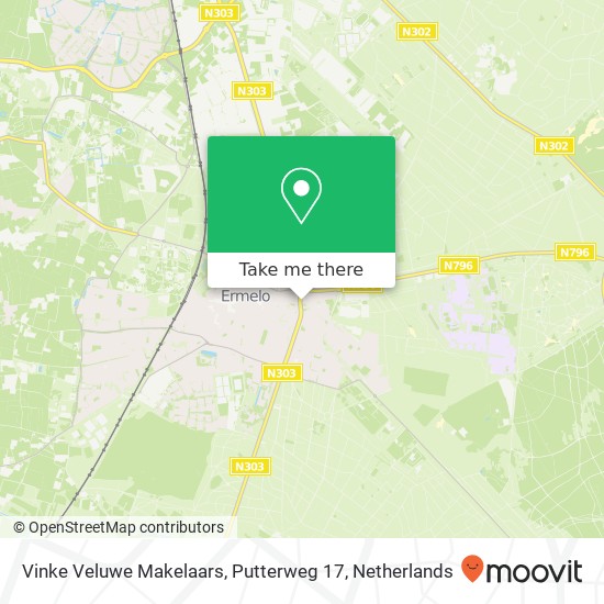 Vinke Veluwe Makelaars, Putterweg 17 Karte