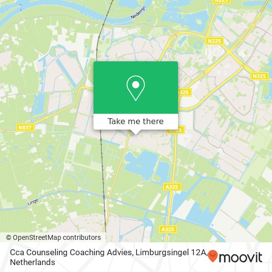 Cca Counseling Coaching Advies, Limburgsingel 12A map