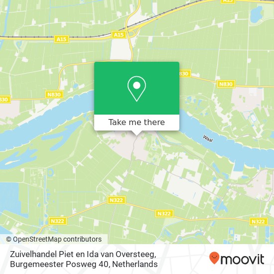 Zuivelhandel Piet en Ida van Oversteeg, Burgemeester Posweg 40 Karte