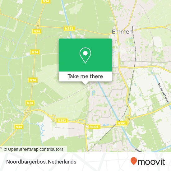 Noordbargerbos, Ermerweg map