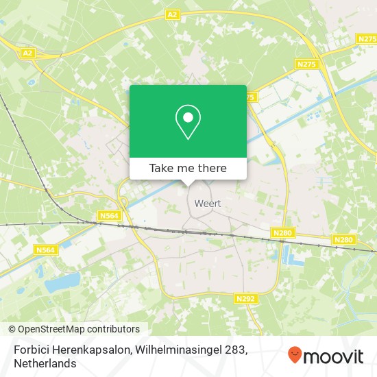 Forbici Herenkapsalon, Wilhelminasingel 283 map