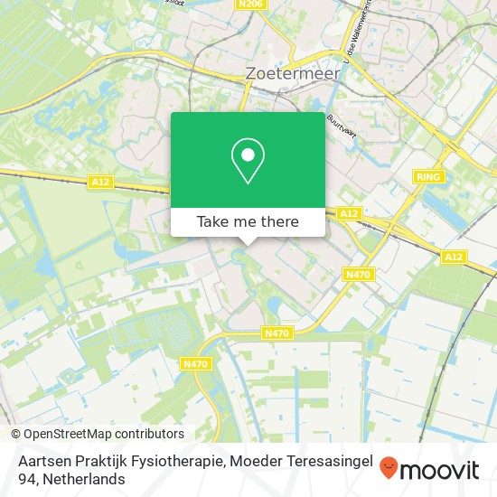 Aartsen Praktijk Fysiotherapie, Moeder Teresasingel 94 map