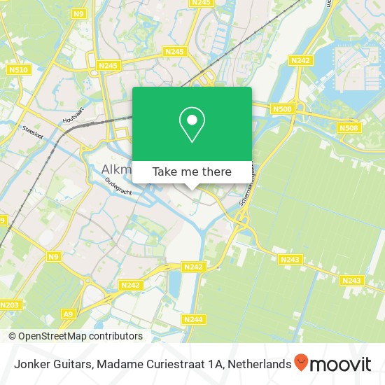 Jonker Guitars, Madame Curiestraat 1A map