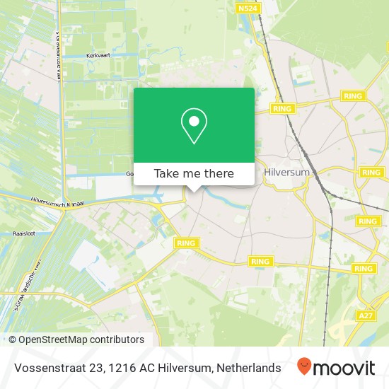 Vossenstraat 23, 1216 AC Hilversum Karte