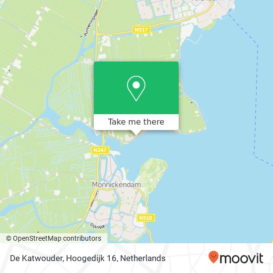 De Katwouder, Hoogedijk 16 Karte