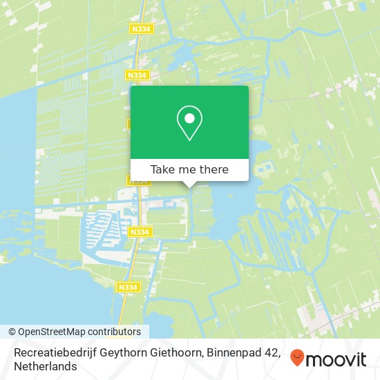 Recreatiebedrijf Geythorn Giethoorn, Binnenpad 42 map