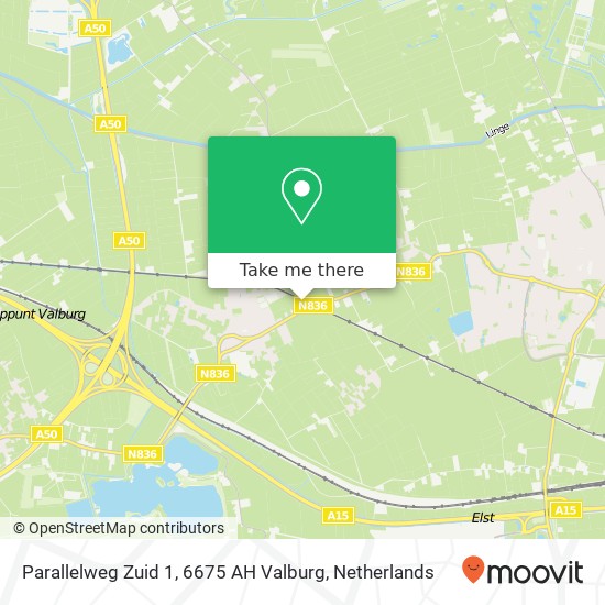 Parallelweg Zuid 1, 6675 AH Valburg Karte