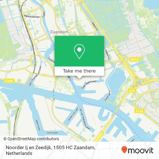 Noorder Ij en Zeedijk, 1505 HC Zaandam map