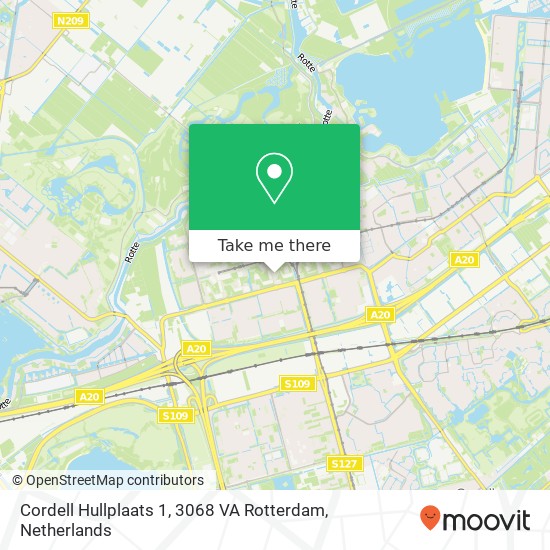 Cordell Hullplaats 1, 3068 VA Rotterdam map