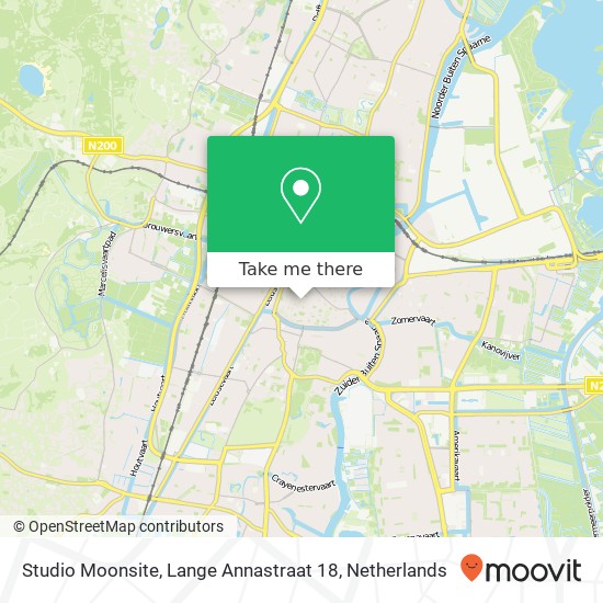 Studio Moonsite, Lange Annastraat 18 Karte