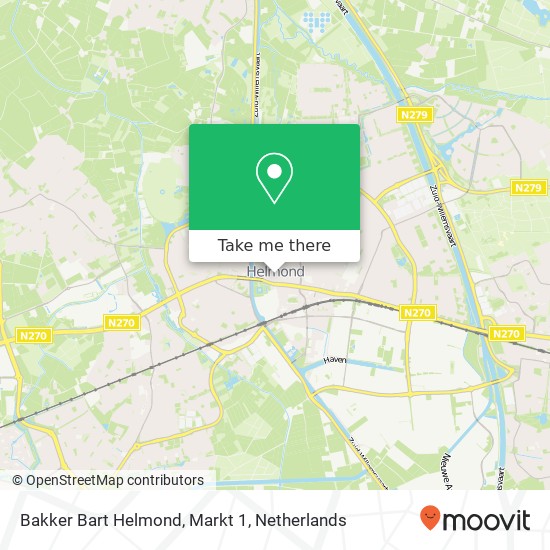 Bakker Bart Helmond, Markt 1 map