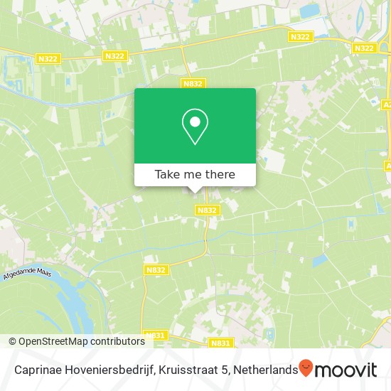 Caprinae Hoveniersbedrijf, Kruisstraat 5 map