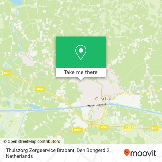 Thuiszorg Zorgservice Brabant, Den Bongerd 2 map