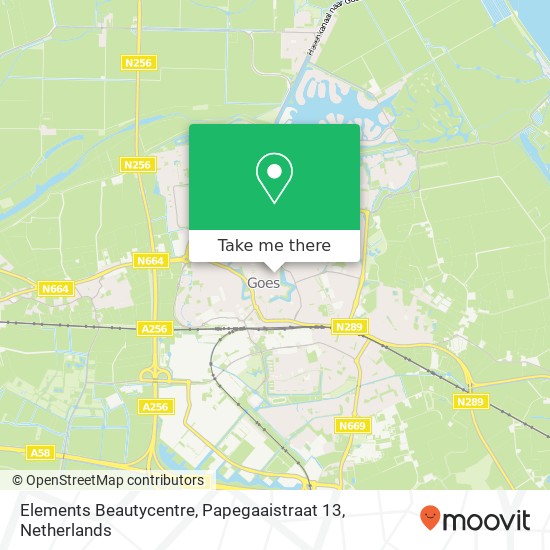 Elements Beautycentre, Papegaaistraat 13 map