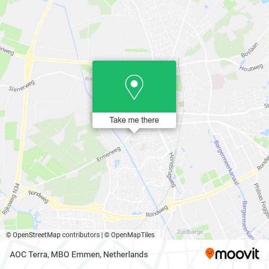 AOC Terra, MBO Emmen map