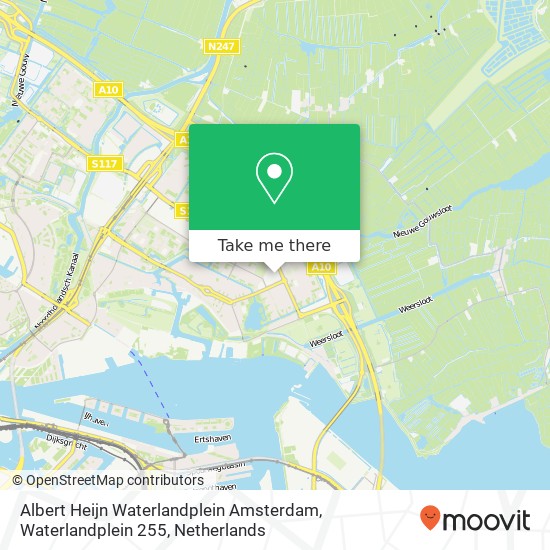 Albert Heijn Waterlandplein Amsterdam, Waterlandplein 255 map