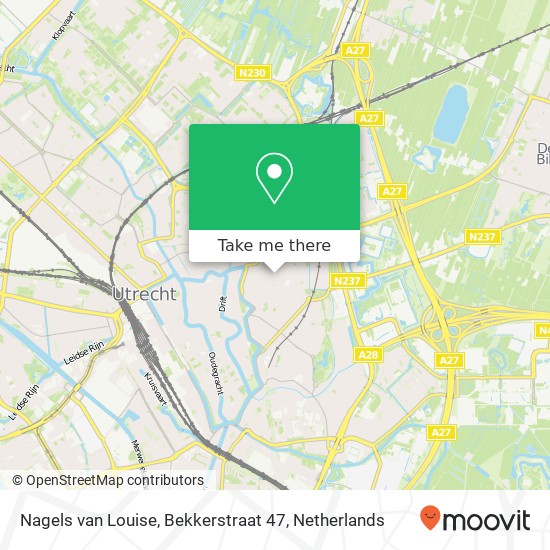 Nagels van Louise, Bekkerstraat 47 Karte