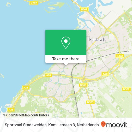 Sportzaal Stadsweiden, Kamillemeen 3 map