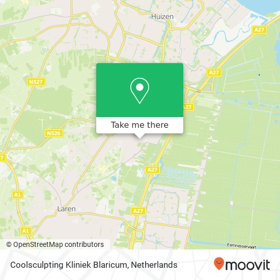 Coolsculpting Kliniek Blaricum, Kerklaan map